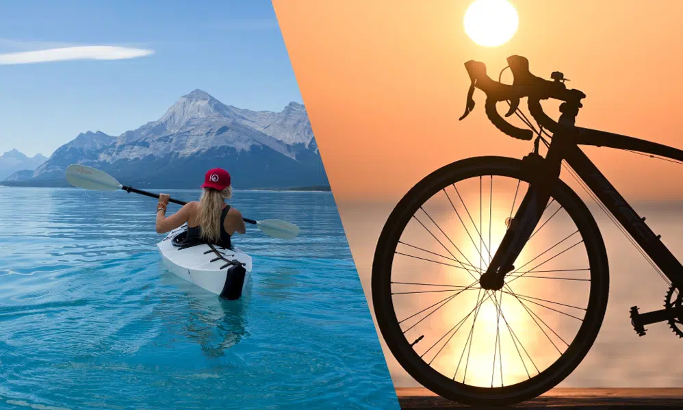 An der frischen Luft: Wasser- und Radsport
