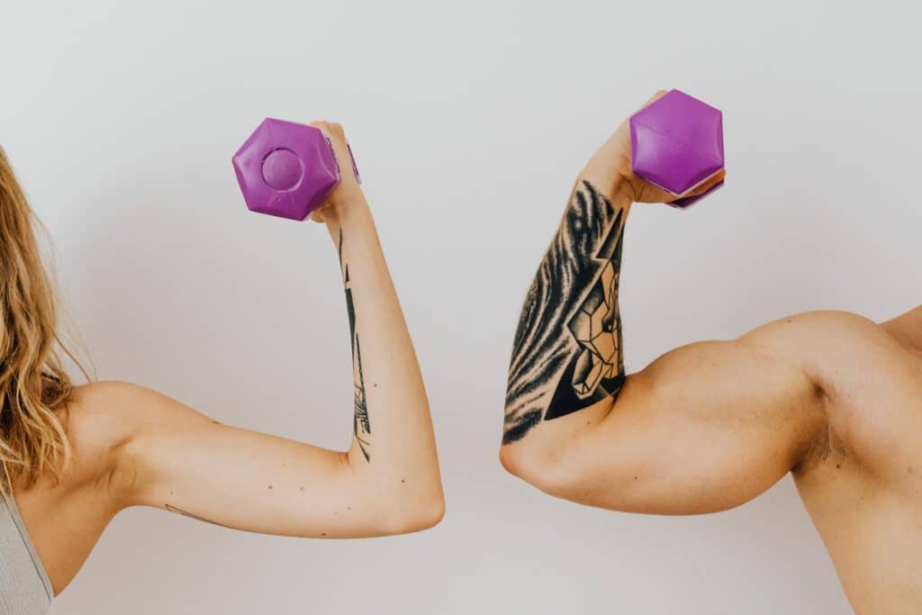 Weight training and muscle growth