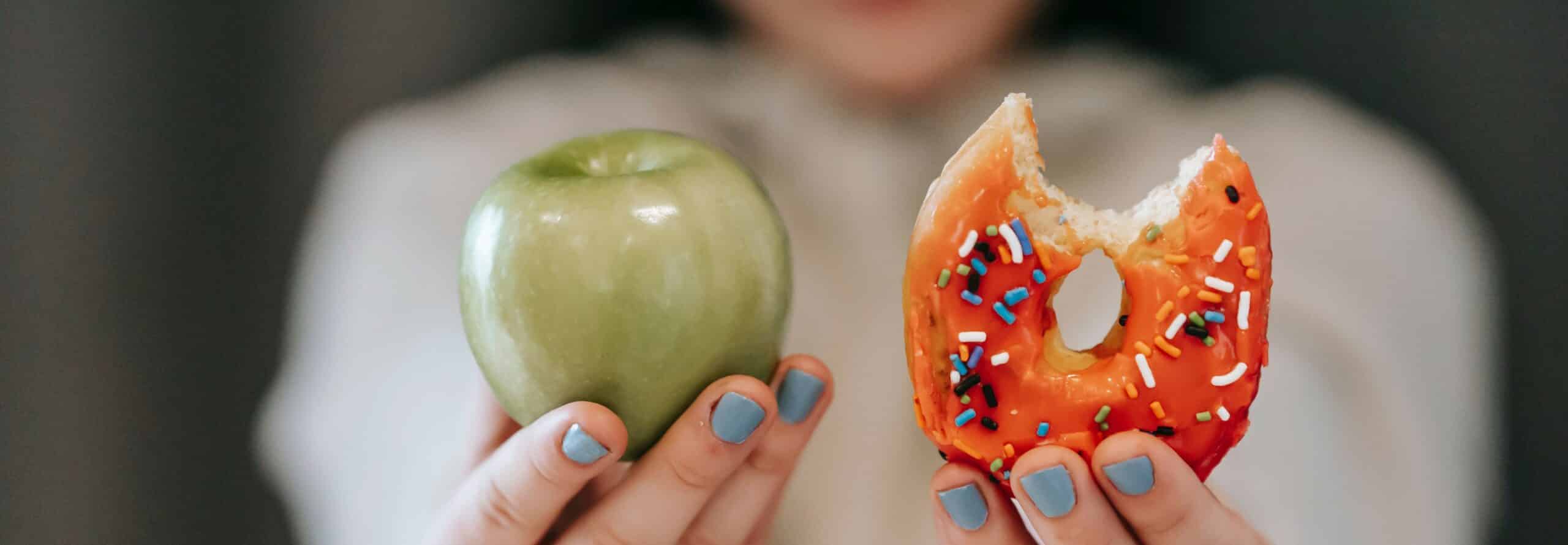 Apfel und Donut